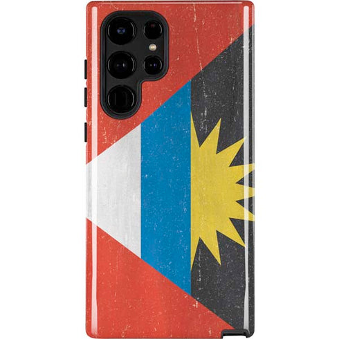 Antigua and Barbuda Flag Distressed Galaxy S22 Ultra Pro Case